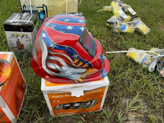 Auto Welding Helmet - Eagle/Flag Design