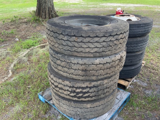 Set of 4 truck tires