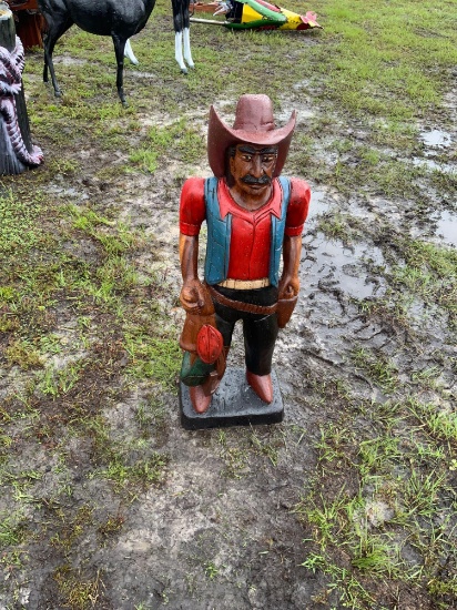 Small Cowboy Wood Lawn Ornament