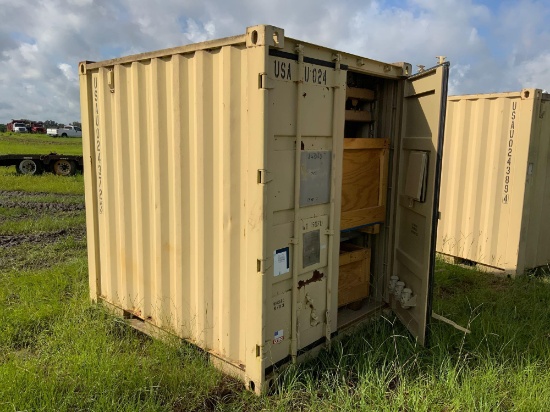 Sea container full of fuel hoses and fittings