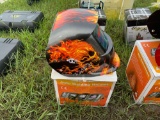 Auto Welding Helmet - Flaming Skull Design