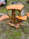 Large Teak Wood Seat and Table