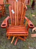 Red Cedar, Amish Built, Swivel Rocking Chair