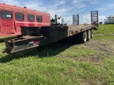 2007 Tri-Axle Tag Along Flatbed Trailer with Ramps