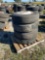 4 Used Commercial Tires w/wheels