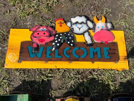 Farm Animal Welcome Sign