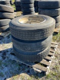 3 Used Tires w/ wheels
