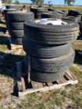 4 Used Commercial Tires w/wheels