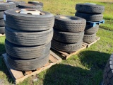 11 Used Commercial Tires- Various Sizes