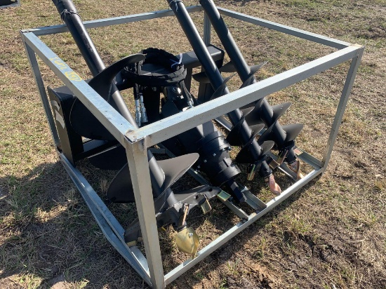 Unused Skid Steer Auger with 3 Bits