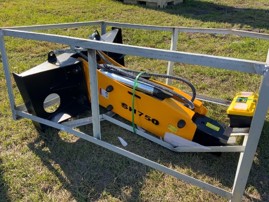 Unused SH750 Skid Steer Demo Hammer Breaker Attachment