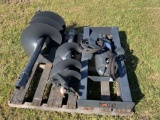 Unused Skid Steer Auger with 2 Drill Bits