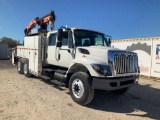 2007 International 7400 10,000lb Palfinger T/A Crew Cab Mechanics Truck