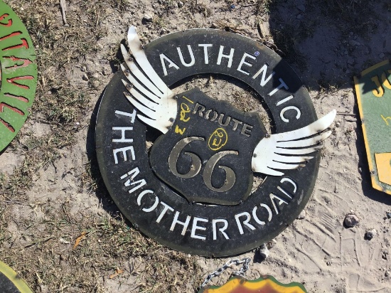 Route 66 Metal Sign Decor