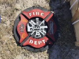 Fire Dept Metal Sign Decor