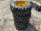 4 Unused 12-16.5 Skid Steer Loader Tires and Wheels