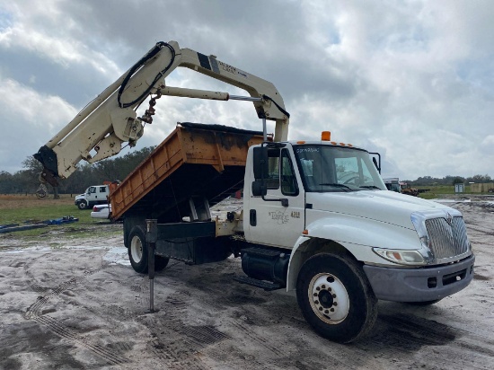 2004 International 4300 Knuckle Boom Crane Dump Truck