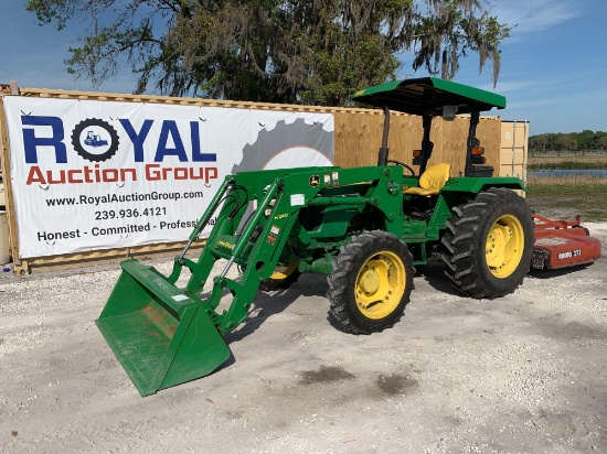 2012 John Deere 5065E 4x4 Loader Tractor with Bush Hog