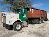 1991 Kenworth T800 T/A Rolloff Truck with Dumpster
