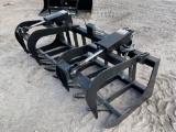 Unused 72in 2 Cylinder Root Grapple Skid Steer Attachment