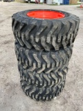 4 Unused 12-16.5 Skid Steer Loader Tires and Wheels