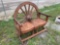 Wagon wheel bench