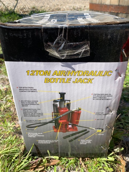 12 Ton Air/Hydraulic Bottle Jack