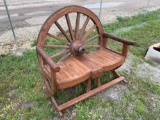 Wagon wheel bench