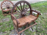 Wagon wheel bench