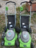 Two Electric Push Mowers