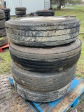 4 Used Commercial Truck Tires