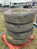 4 Used Commercial Truck Tires