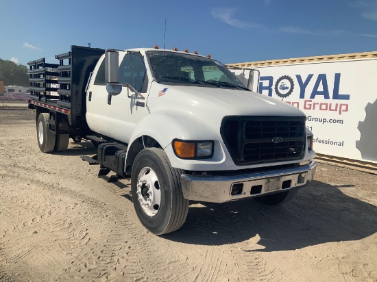 2000 Ford F-650 Crew Cab Stake Body Truck