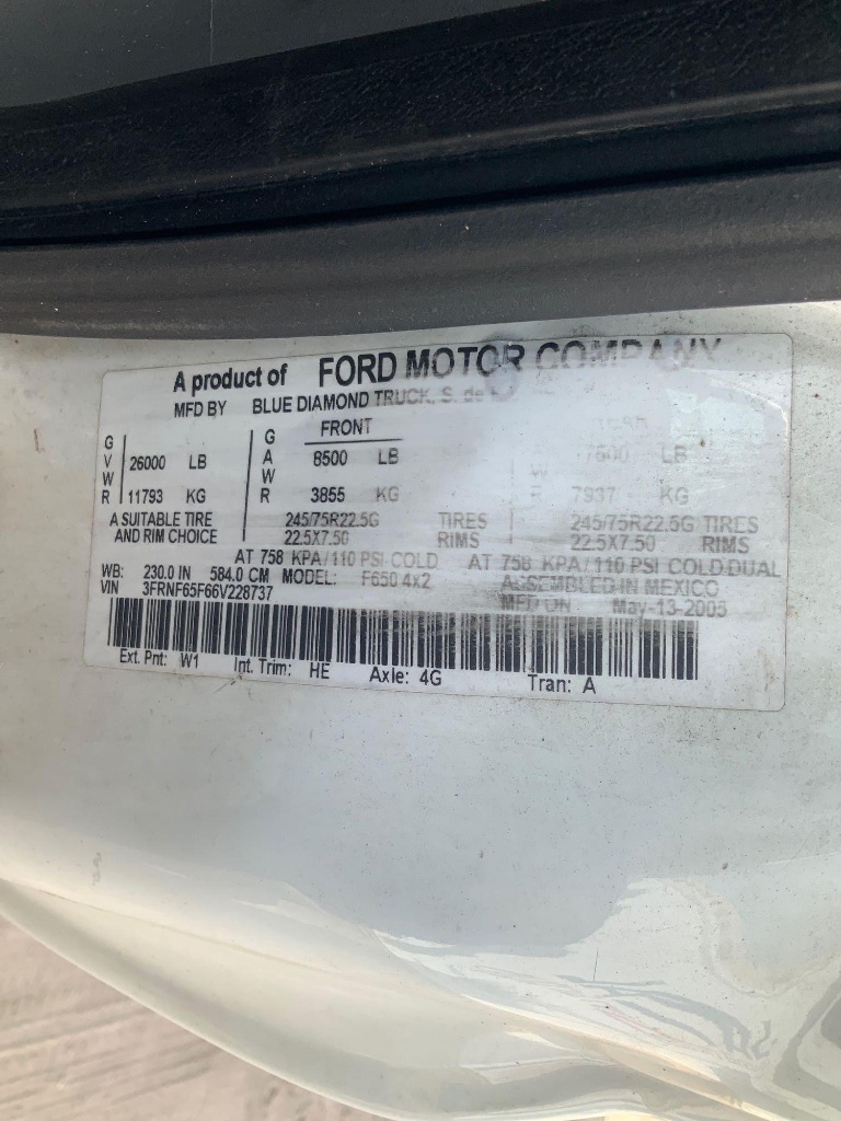 ford 758 truck on 2006 Ford F 650 Forestry Chipper Dump Truck Commercial Trucks Forestry Logging Trucks Chipper Trucks Online Auctions Proxibid