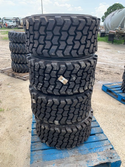 Four Unused 33 x 15.5-16.5 Wide Wall High Flotation Tires