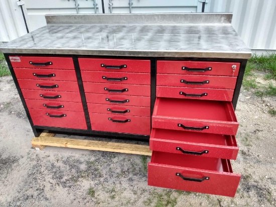 6Ft Red Heavy Duty Workbench Toolbox