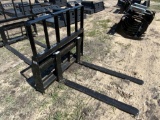 Unused Kivel 4200lb 42in Skid Steer Forks