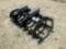 Unused Dual Cylinder 72in Skid Steer Root Grapple