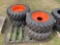Four Unused 10-16.5 Skidsteer Tires with Rims