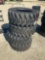 Set of 4 Unused 12-16.5 Skid Steer Tires