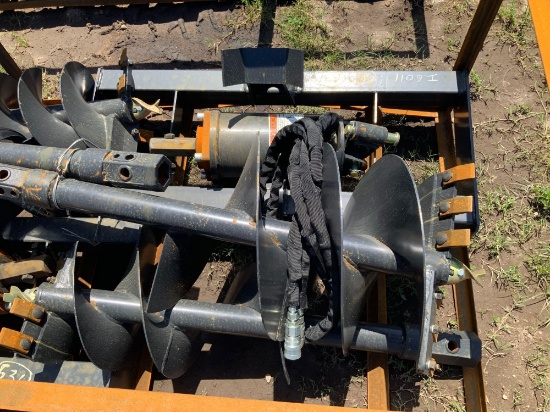 Unused 2021 Wolverine Skid Steer Auger Drive & Bits