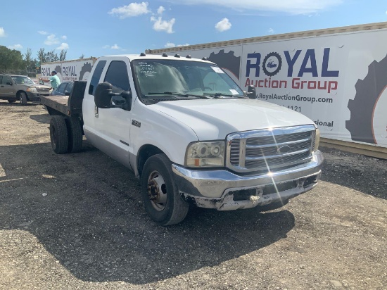 2000 Ford F-350 Ext Cab Flatbed Pickup Truck