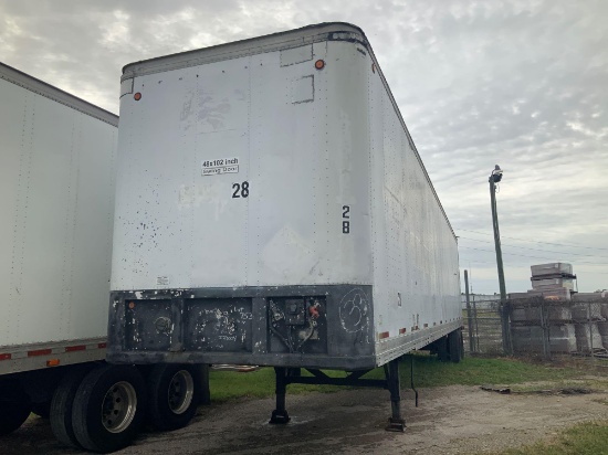 1987 Fruehauf 48ft Dry Van Trailer