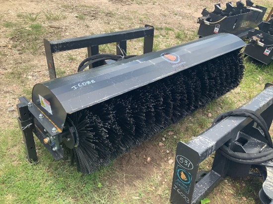 Unused 2021 Wolverine Skid Steer Angle Broom