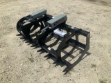 Unused Dual Cylinder 72in Skid Steer Root Grapple
