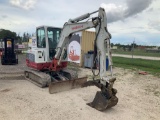 2011 Takeuchi TB235 Enclosed Cab Mini Excavator