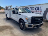 2014 Ford F-350 Extended Cab Service Crane Truck