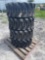 Four Unused 14-17.5 Skid Steer Tires