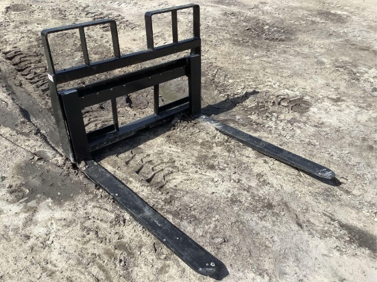 Unused Skid Steer 4200LB Forks and Frame