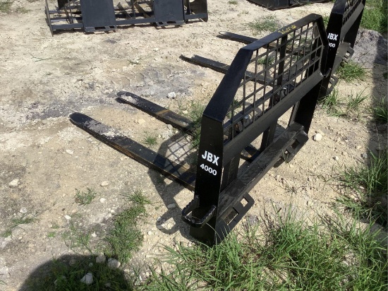 Unused JBX Skid Steer 4000LB Forks and Frame